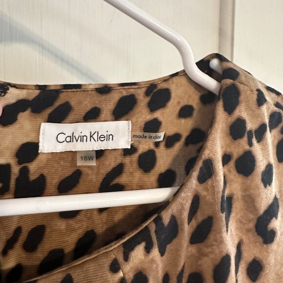 | CALVIN KLEIN | Leopard Print Shift Dress - Picture 4 of 6